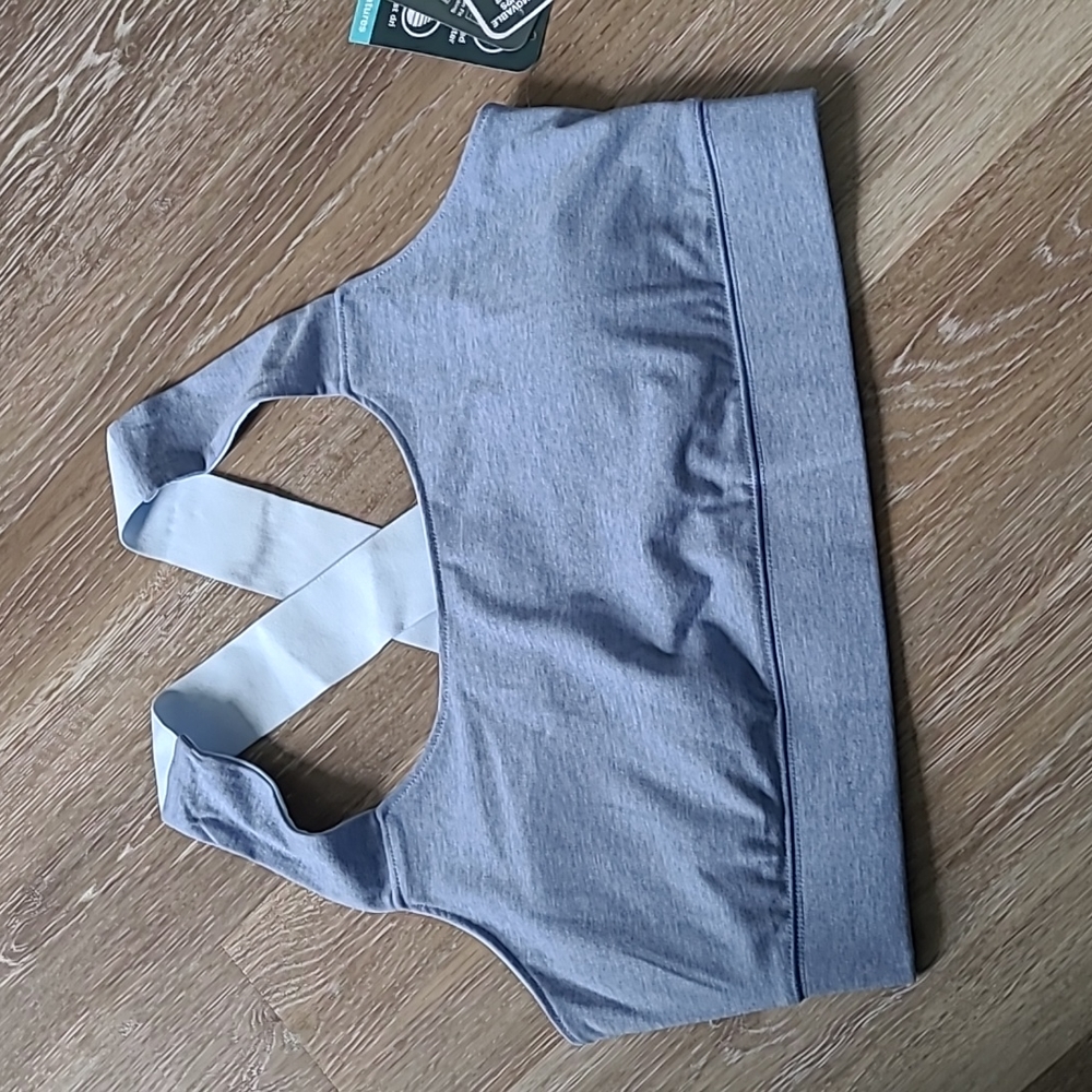 MTA Sport Medium Support Wide Band Cross Back Sports Bra Size 1X NWT